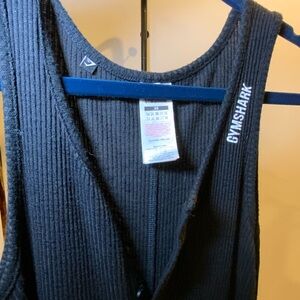 Gymshark Black Ribbed Sleeveless jumpsuit